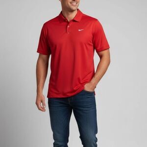 Nike Sportswear Men’s Polo Shirt • Red • Size Medium • Classic Fit